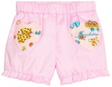 Thumbnail for your product : MOSCHINO BAMBINO Baby ruffle-trimmed satin bloomers