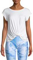 Thumbnail for your product : Terez Twist-Front Cap-Sleeve Jersey Top