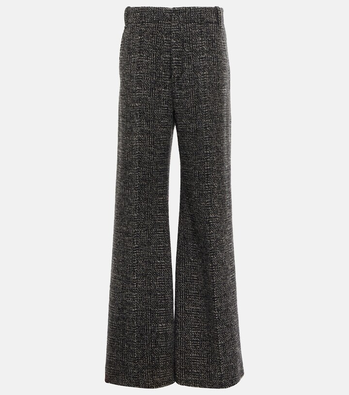 GLITTERY TWEED FLARE EASY TROUSERS .07 www.semacolchones.com