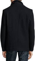 Thumbnail for your product : Original Penguin Double-Breasted Wool-Blend Pea Coat, Dark Blue