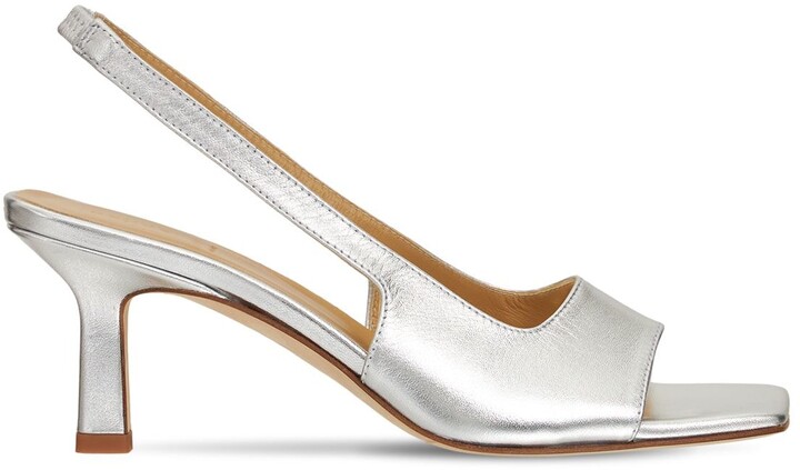 Silver Slingback Heels | Shop the world's largest collection of fashion |  ShopStyle