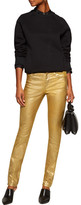 Thumbnail for your product : Etoile Isabel Marant Ellos High-Rise Metallic Coated Skinny Jeans