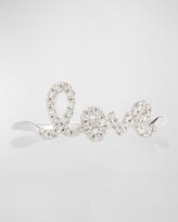 Thumbnail for your product : Sydney Evan 14k White Gold Diamond Love Script Ring, Size 6.5