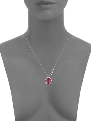 Meira T Diamond, Ruby, 14K White Gold Pendant Necklace
