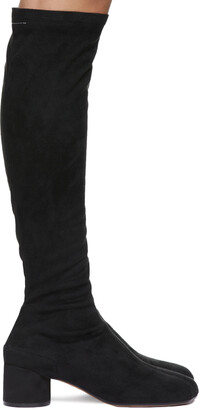 MM6 MAISON MARGIELA Black Soft Knee-High Boots