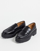 Thumbnail for your product : And other stories & leather chunky sole loafer with contrast stitch in black
