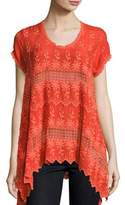 Thumbnail for your product : Johnny Was Lilano Short-Sleeve Georgette Tunic