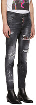 Thumbnail for your product : DSQUARED2 Black Studded Skater Jeans