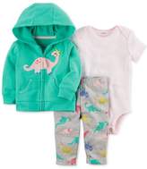 Thumbnail for your product : Carter's 3-Pc. Cotton Hoodie, Bodysuit and Pants Set, Baby Girls