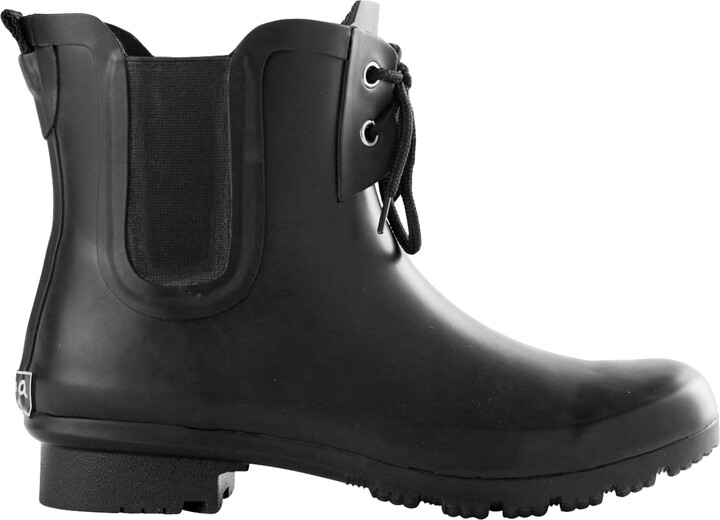 Roma Boots Chelsea Lace Matte Black Women's Rain Boots ShopStyle