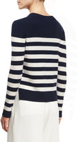 Thumbnail for your product : Rag & Bone Lillian Striped Cashmere Crewneck Sweater, Navy/White