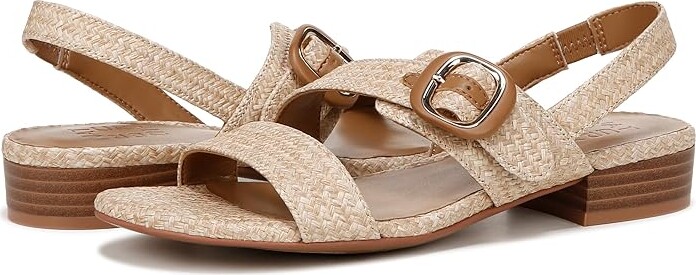 Naturalizer Meesha2 Slingbacks Women's Sandals Wheat Tan Woven
