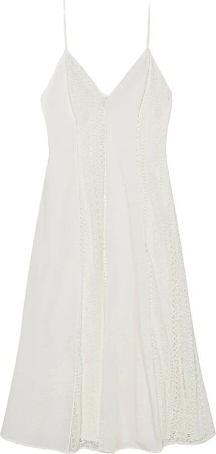 Simkhai Mina lace-insert midi dress