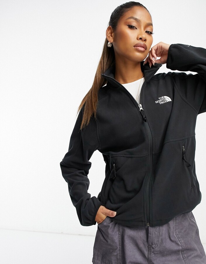 The North Face TNF Polartec 100 zip up fleece in black ShopStyle