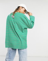 Thumbnail for your product : NATIVE YOUTH big boy oversized long sleeve T-shirt in stripe