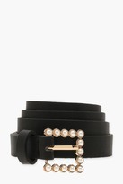 Thumbnail for your product : boohoo 3 Pack Pearl Buckle Belts