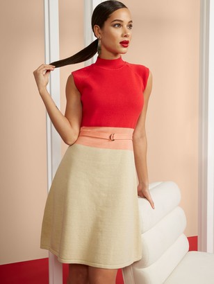 New York & Co. Colorblock Mock-Neck Sweater Dress |