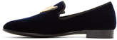 Thumbnail for your product : Giuseppe Zanotti Navy Suede Kevin Loafers