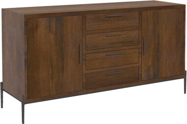 17 Stories Bedford Park Four-Drawer Dining Buffet In Bedford Tobacco Finish