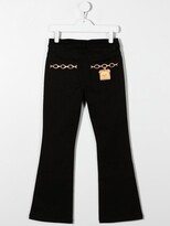 Thumbnail for your product : MOSCHINO BAMBINO Chain-Link Print Detail Trousers