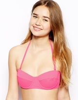Thumbnail for your product : ASOS Mix and Match Longline Bandeau Bikini Top with Detachable Strap - Cenerentola pink