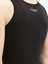 Thumbnail for your product : Ann Demeulemeester Le Faune-print Cotton-jersey Tank Top - Black