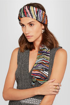 Thumbnail for your product : Missoni Striped Crochet-knit Headband - Purple