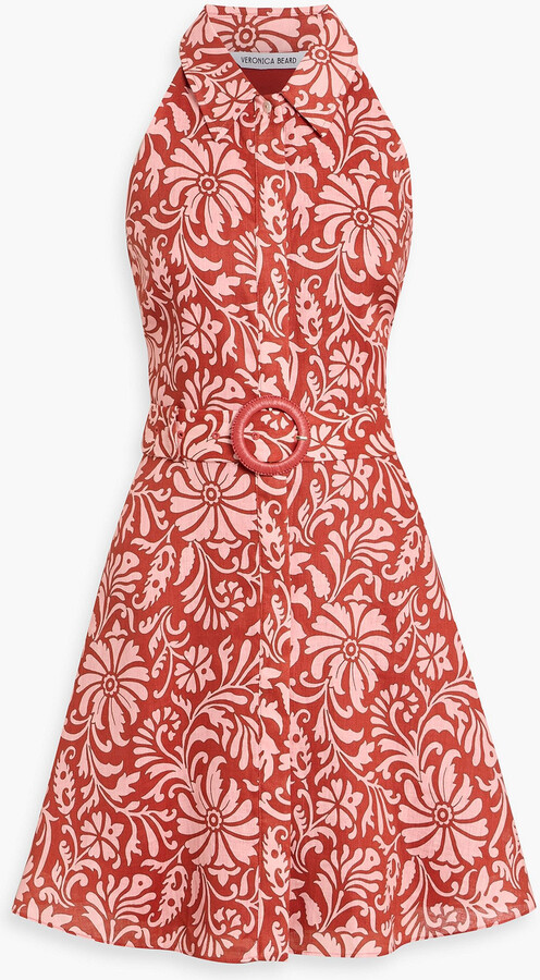 Veronica Beard Beau floral-print linen mini dress