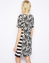 Thumbnail for your product : See by Chloe Dress in Palms and Stripes Print