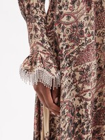 Thumbnail for your product : J.W.Anderson Crystal-embellished Floral-print Dress - Brown Multi