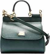 Thumbnail for your product : Dolce & Gabbana Green Pebbled Leather Mini Miss Sicily Bag
