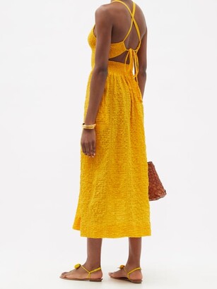 ☆three graces London☆Cotton Sun dress Three Graces London Soleil Cotton-blend Seersucker Sun Dress