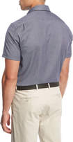 Thumbnail for your product : Ermenegildo Zegna Small-Dot Short-Sleeve Cotton Shirt
