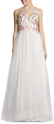 My Michelle Sleeveless Embroidered Ball Gown-Juniors