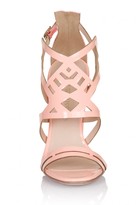 Thumbnail for your product : Little Mistress Footwear Pink Square Heel Strap Shoes