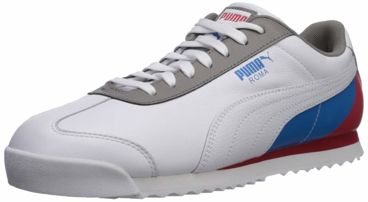 red and blue pumas