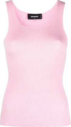 DSQUARED2 Ribbed-Knit Scoop-Neck Tank Top