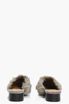 Thumbnail for your product : boohoo Melissa Faux Fur Mule