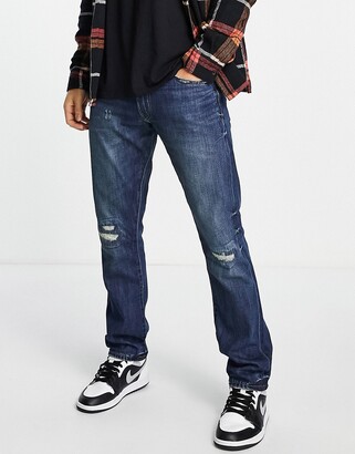 Polo Ralph Lauren Sullivan slim fit distressed jeans in mid wash blue -  ShopStyle