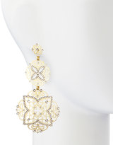 Thumbnail for your product : LK Designs 2-Drop Yellow Golden Medallion Earrings