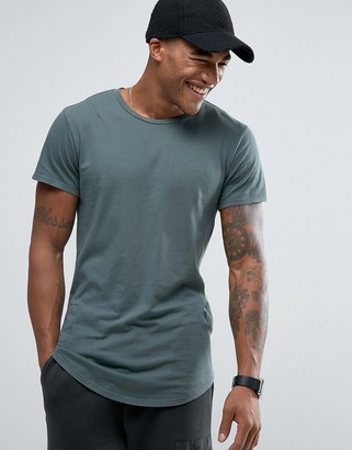 Religion Washed T-Shirt with Curved Hem