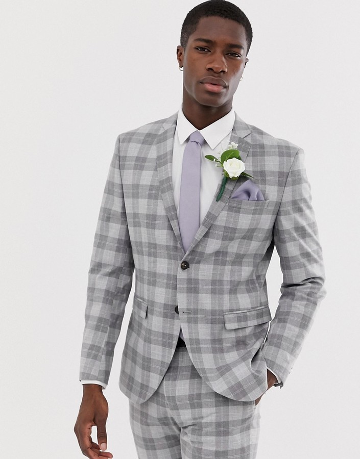 Jack and Jones tuxedo suit jacket with printed paisley jacquard in skinny  fit - ShopStyle
