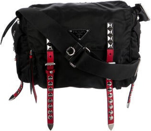 Prada New Vela Studded Crossbody Bag - ShopStyle
