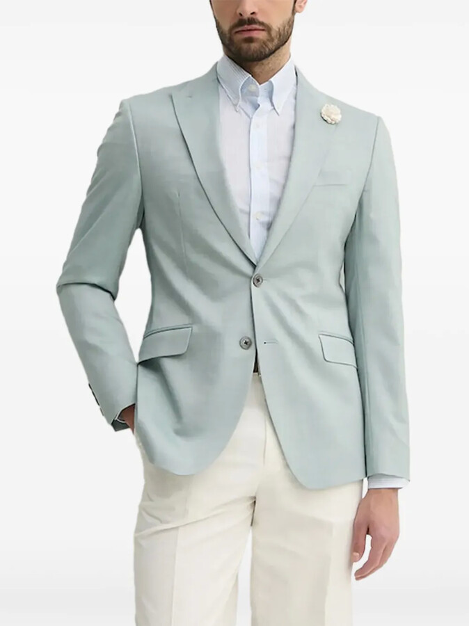JOOP! Stretch Wool Flower Lapel Blazer