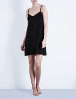Thumbnail for your product : Hanro Black Deluxe Satin Nightdress, Size: L