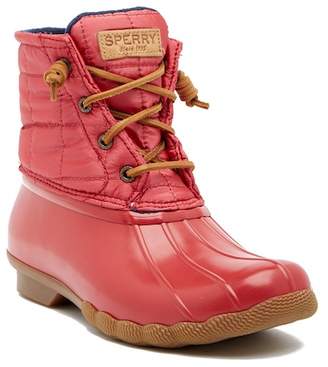 sperry women's saltwater shiny quilted rain boot