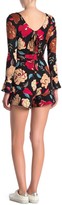 Thumbnail for your product : Velvet Torch Floral Long Sleeve Romper