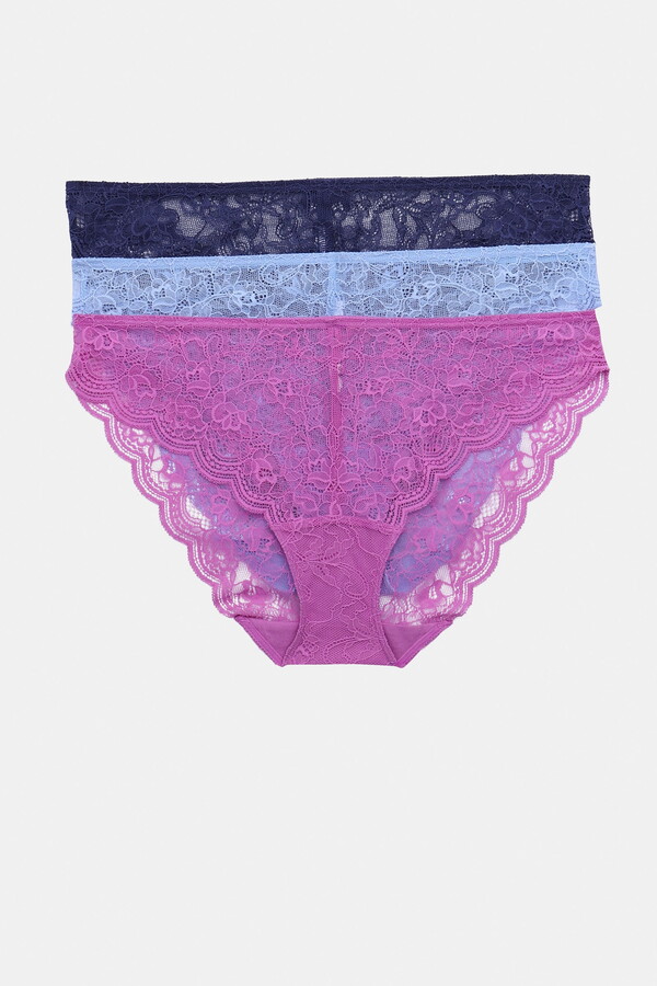 Joyspun Lace Cheeky Panties, 3-Pack, Sizes XS-3XL