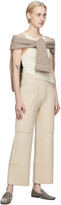 Thumbnail for your product : By Malene Birger Off-White Amieeh Racer Tank Top