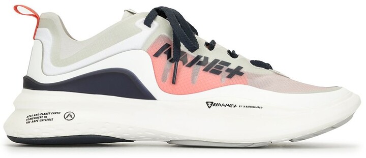 pe By A Bathing Ape Panelled Colour Block Sneakers Shopstyle